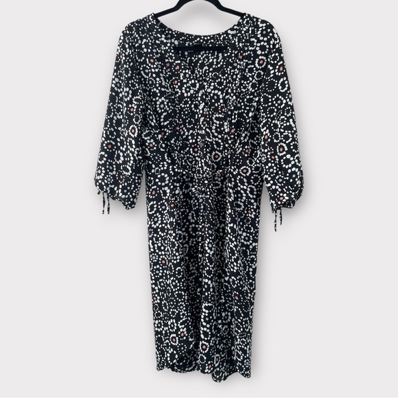 Plus Size Belted Floral Dress - Picture 1 of 4